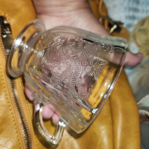 VINTAGE FEDERAL GLASS DEPRESSION MADRID CLEAR CREAMER - Picture 3 of 5